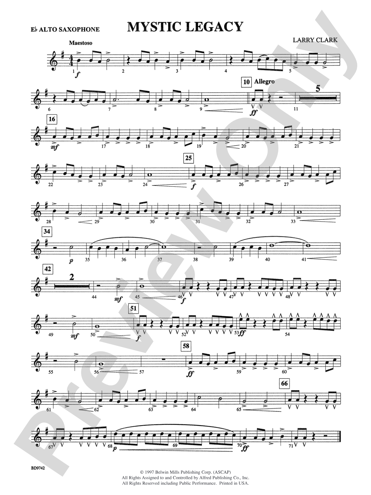 Mystic Legacy: E-flat Alto Saxophone