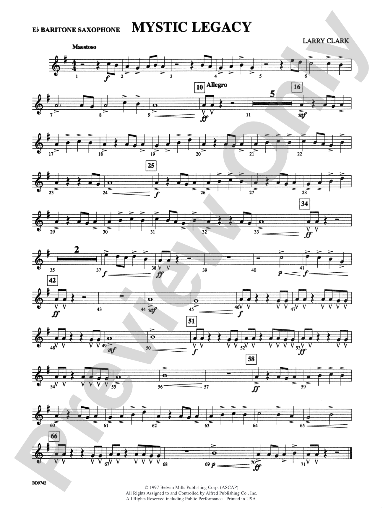 Mystic Legacy: E-flat Baritone Saxophone