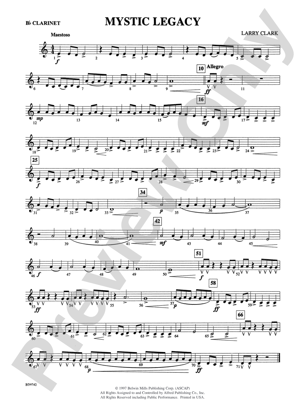 Mystic Legacy: 1st B-flat Clarinet
