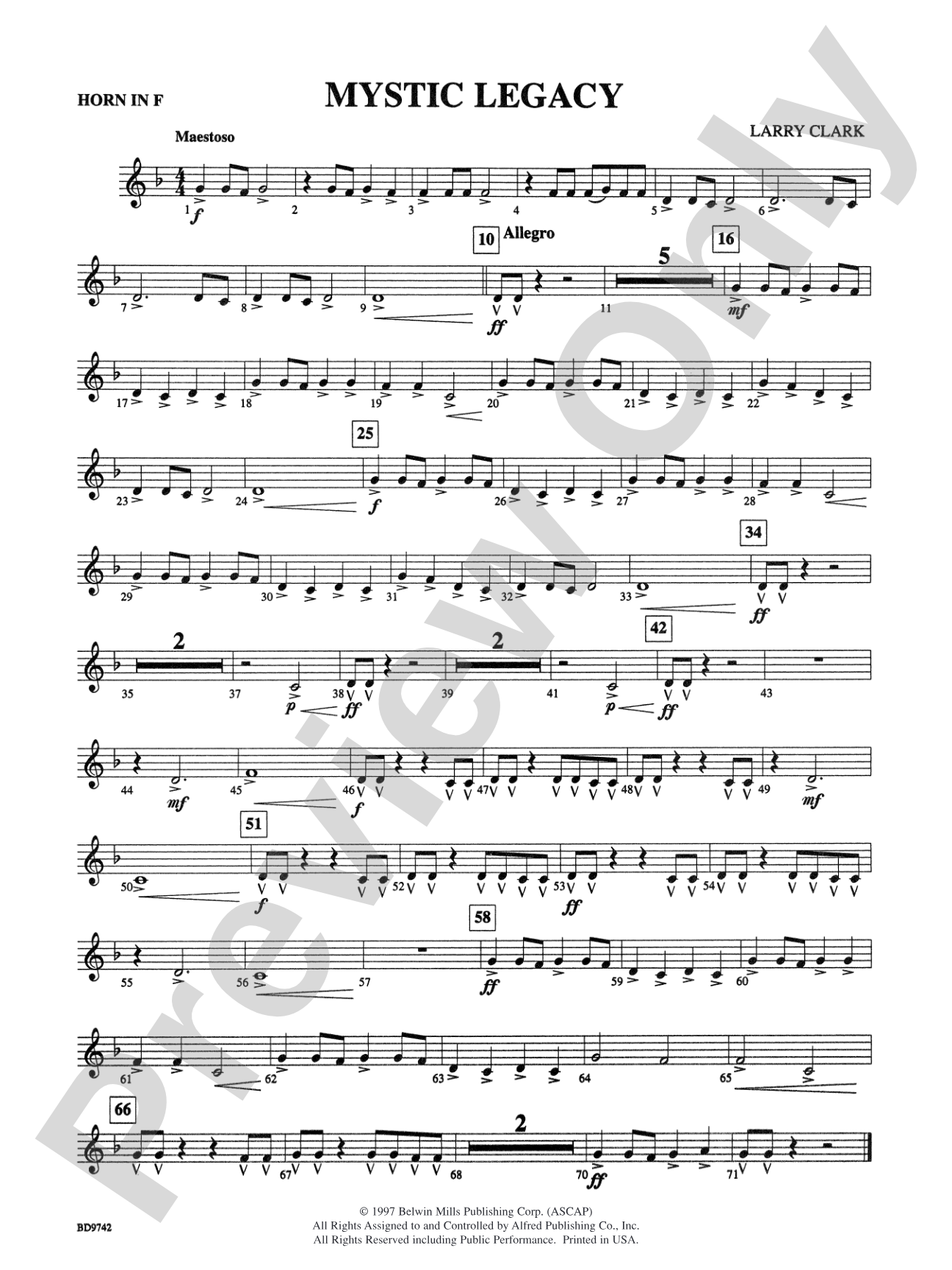 Mystic Legacy: 1st F Horn