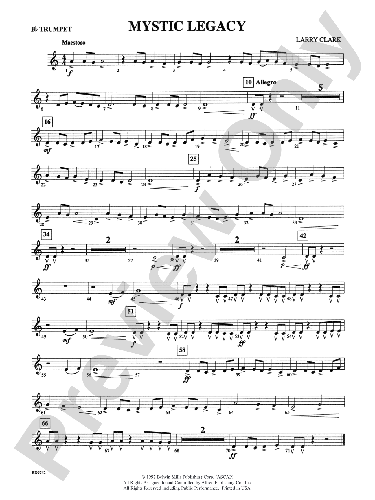 Mystic Legacy: 1st B-flat Trumpet