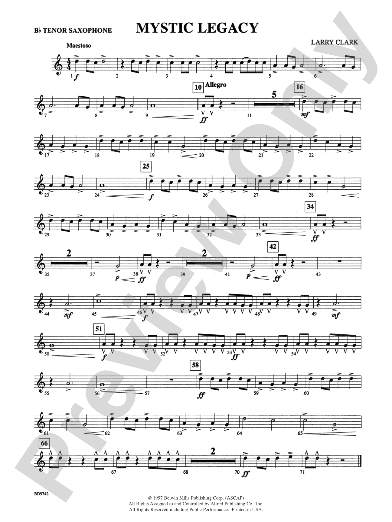 Mystic Legacy: B-flat Tenor Saxophone