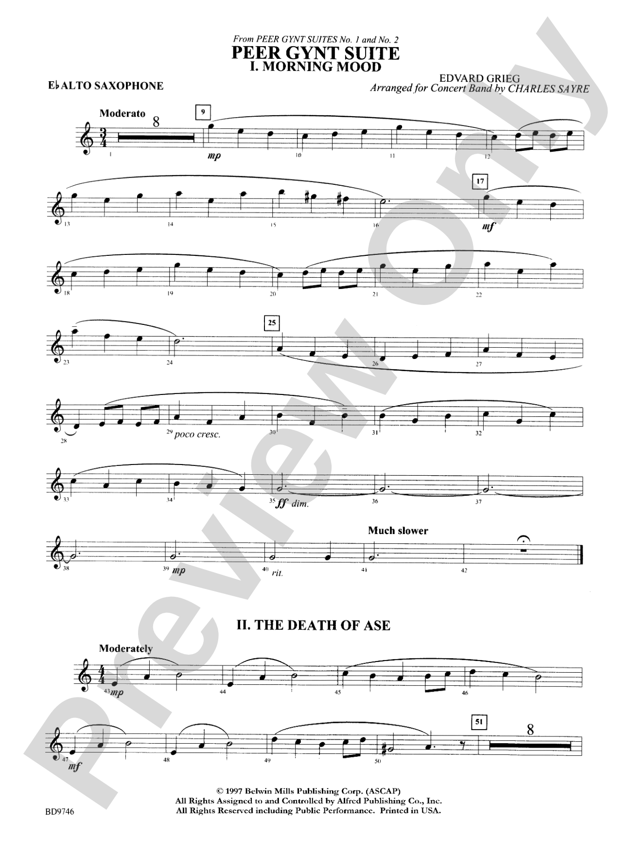 Peer Gynt Suite: E-flat Alto Saxophone