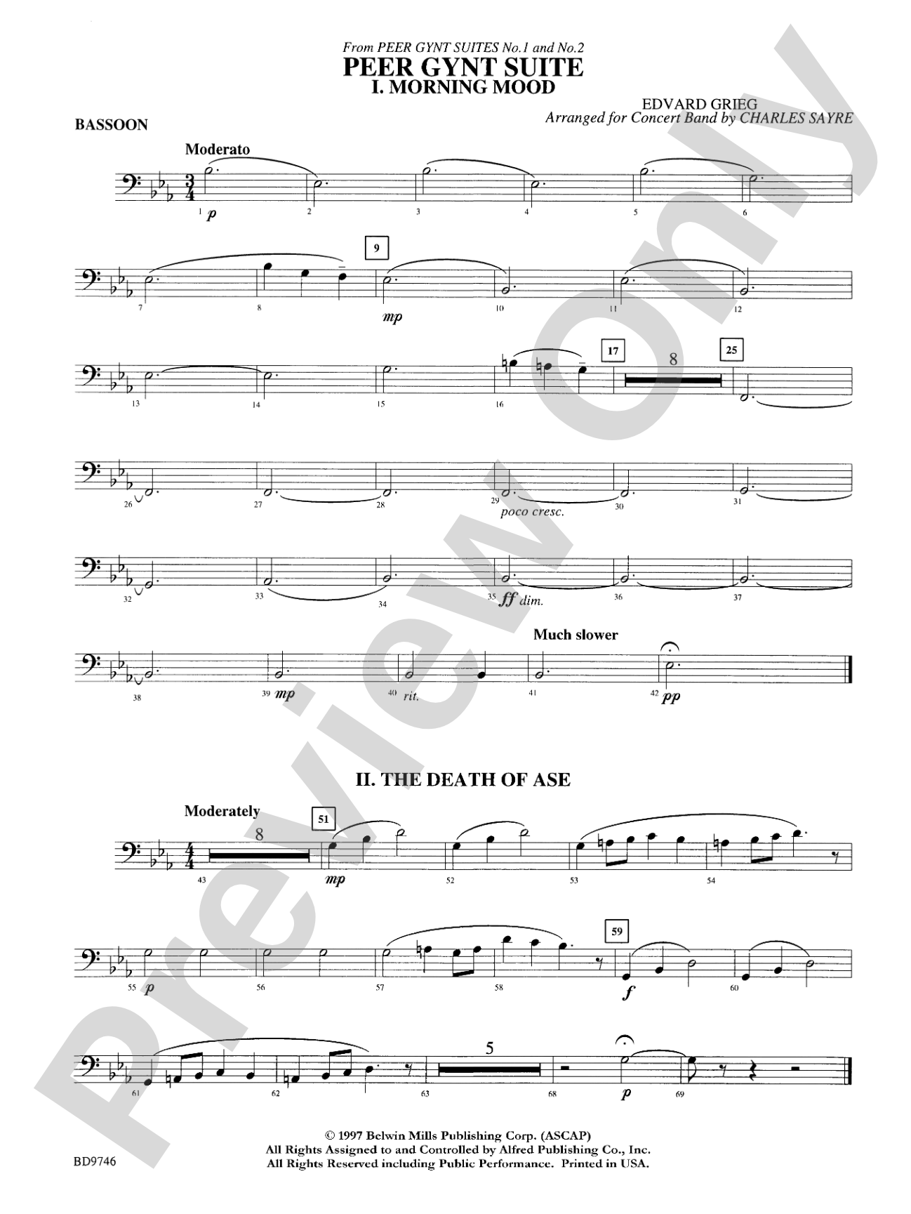 Peer Gynt Suite: Bassoon