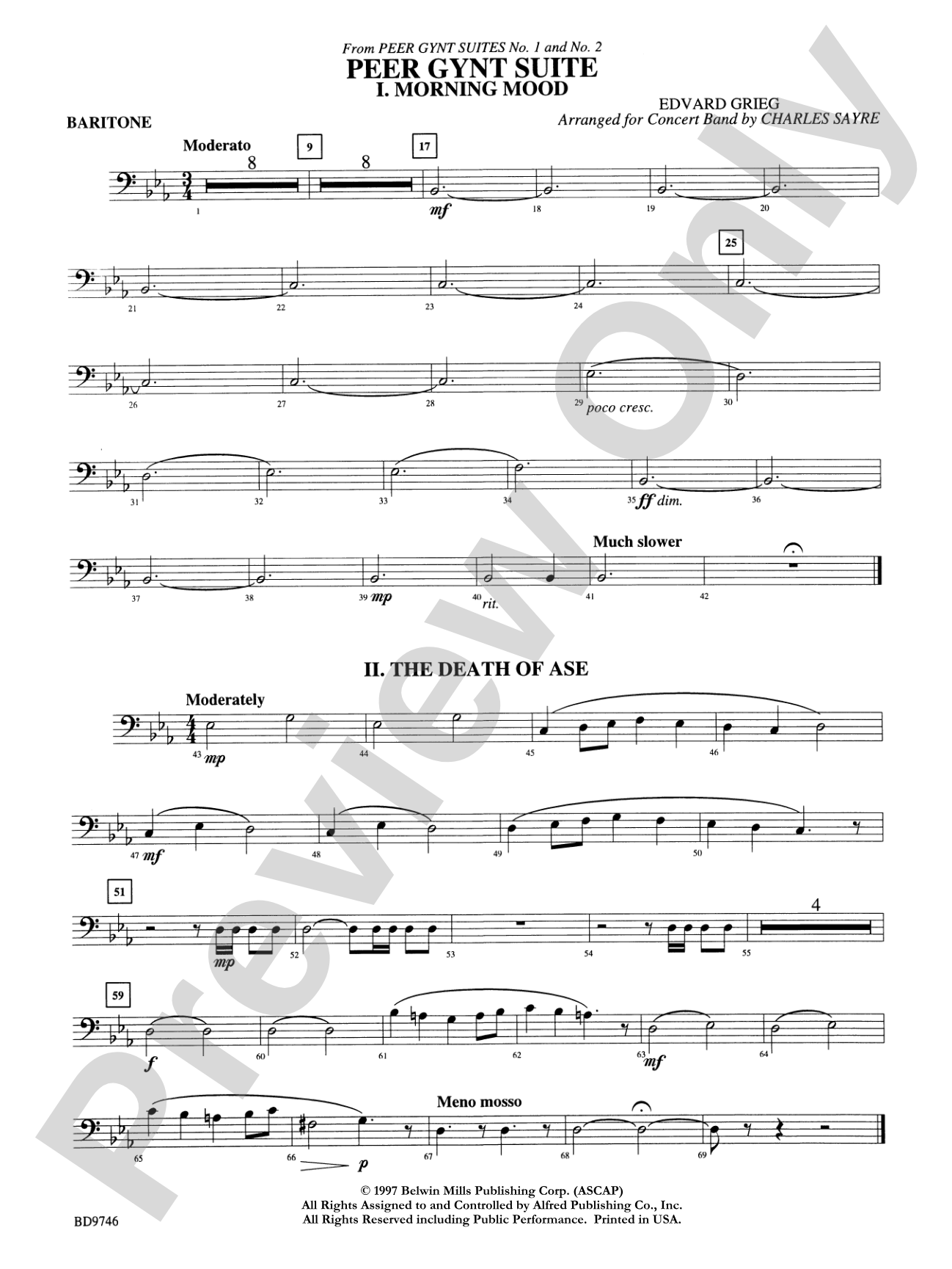 Peer Gynt Suite: Baritone B.C.