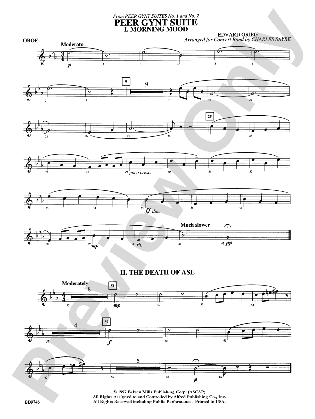 Peer Gynt Suite: Oboe