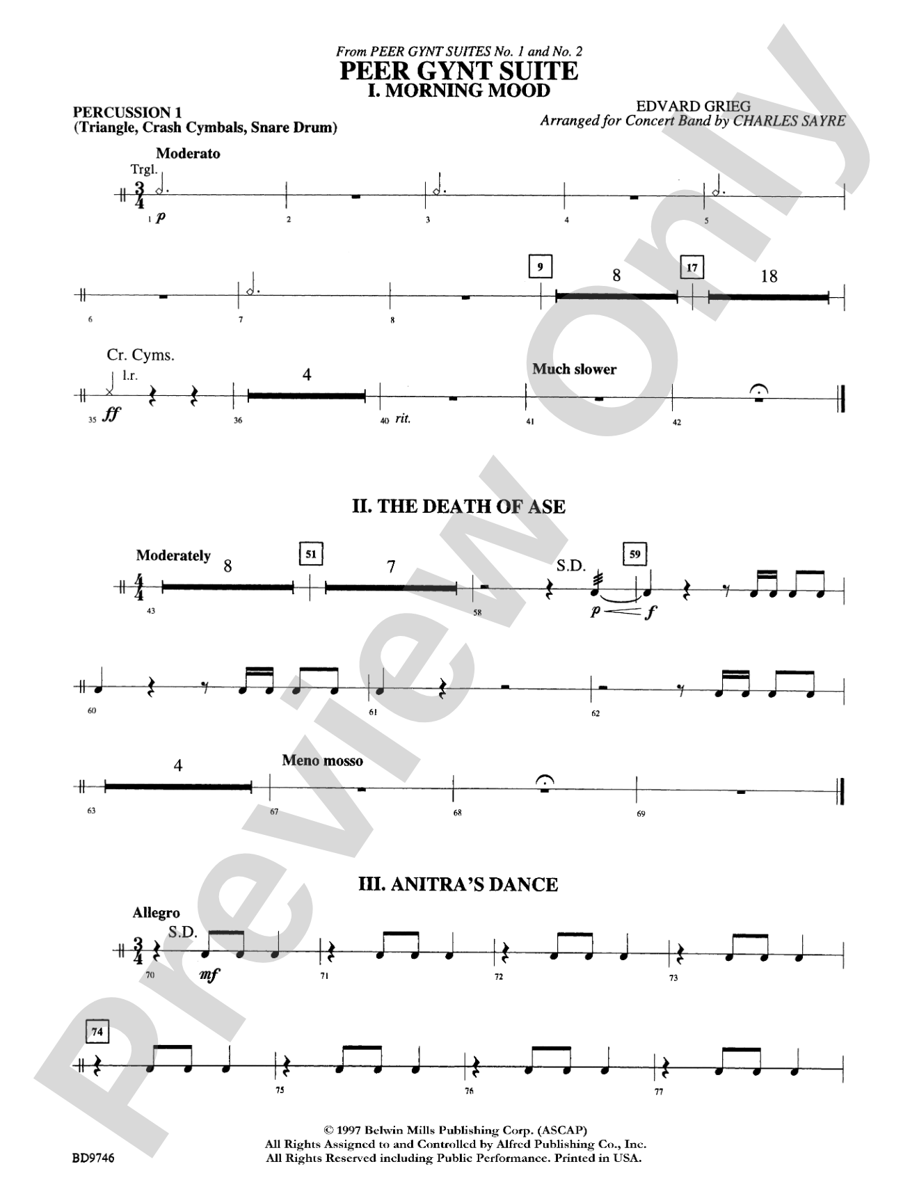Peer Gynt Suite: 1st Percussion