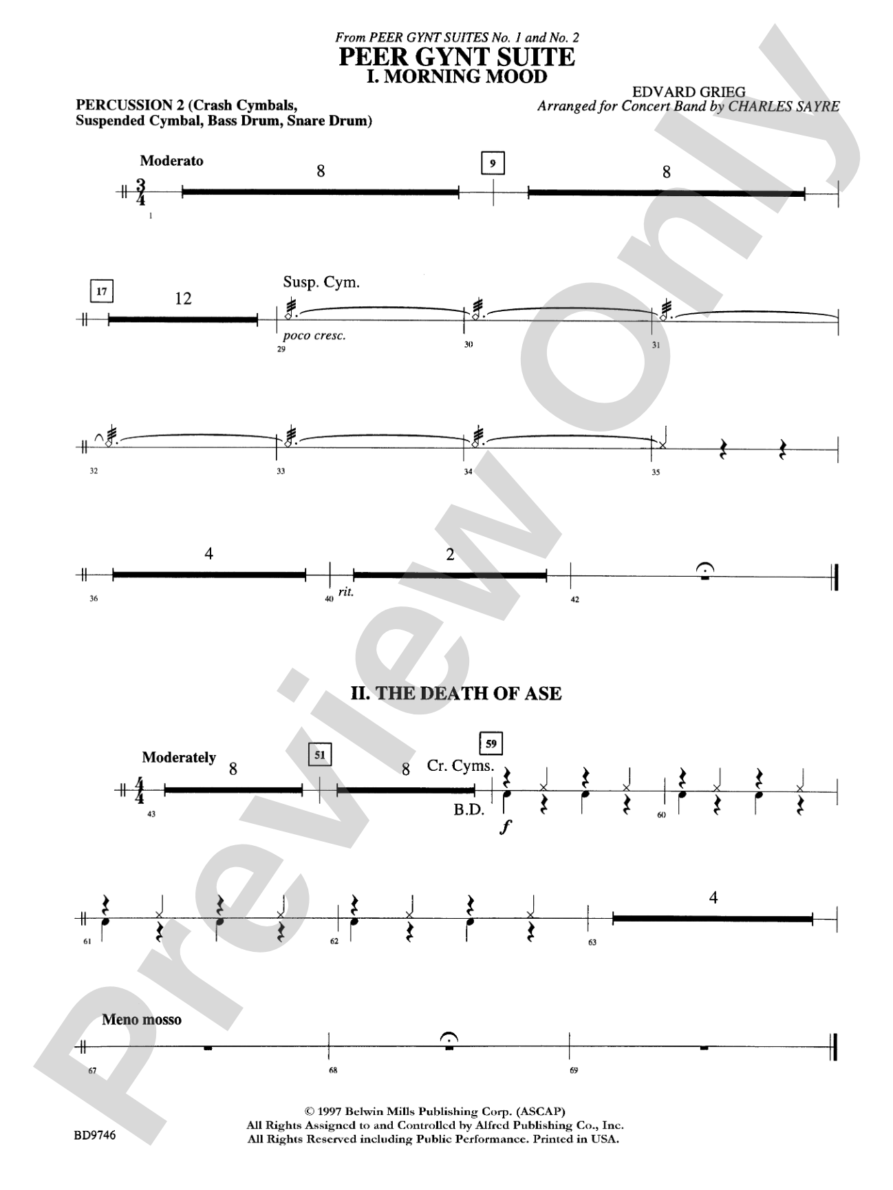 Peer Gynt Suite: 2nd Percussion