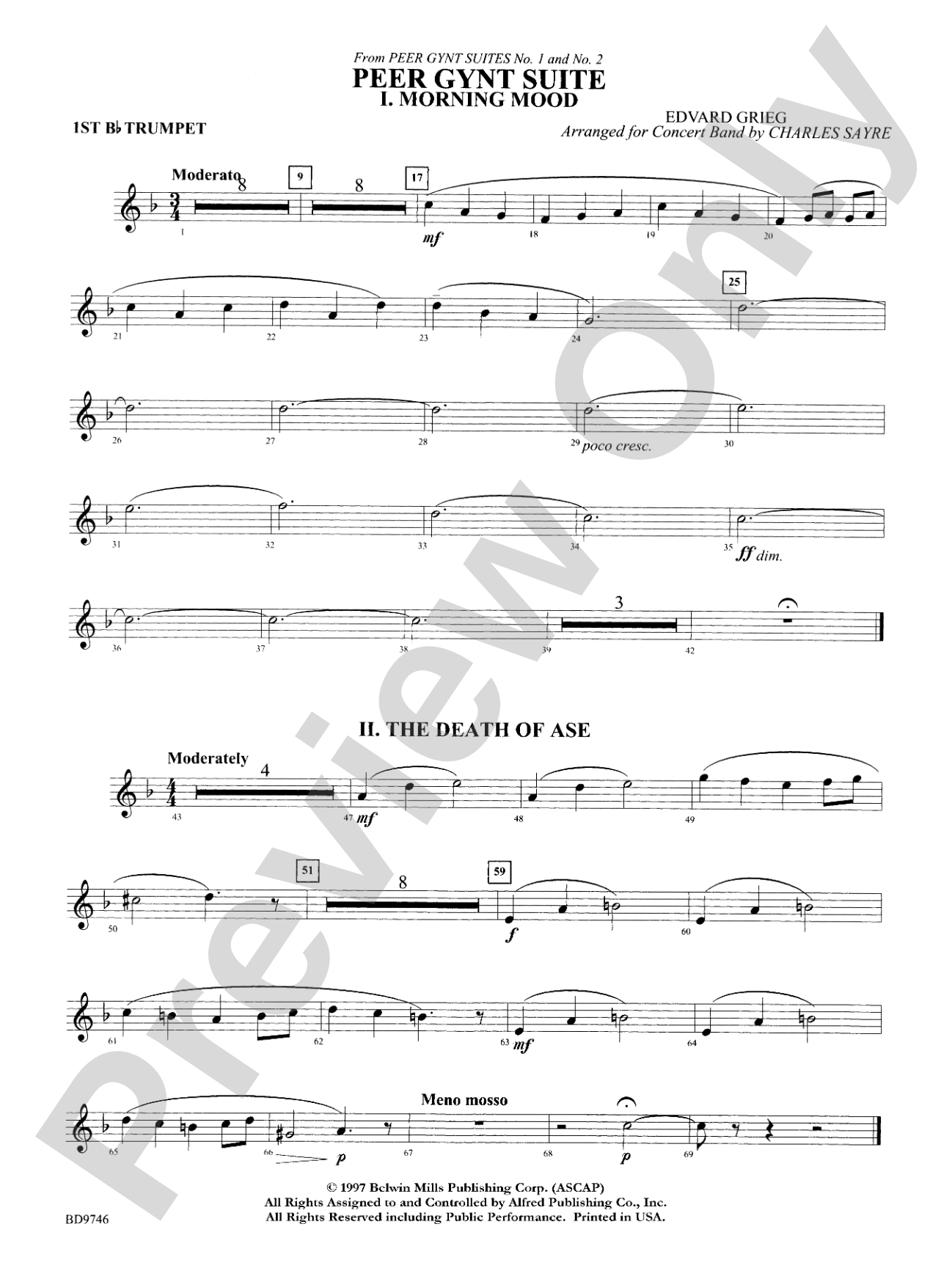 Peer Gynt Suite: 1st B-flat Trumpet