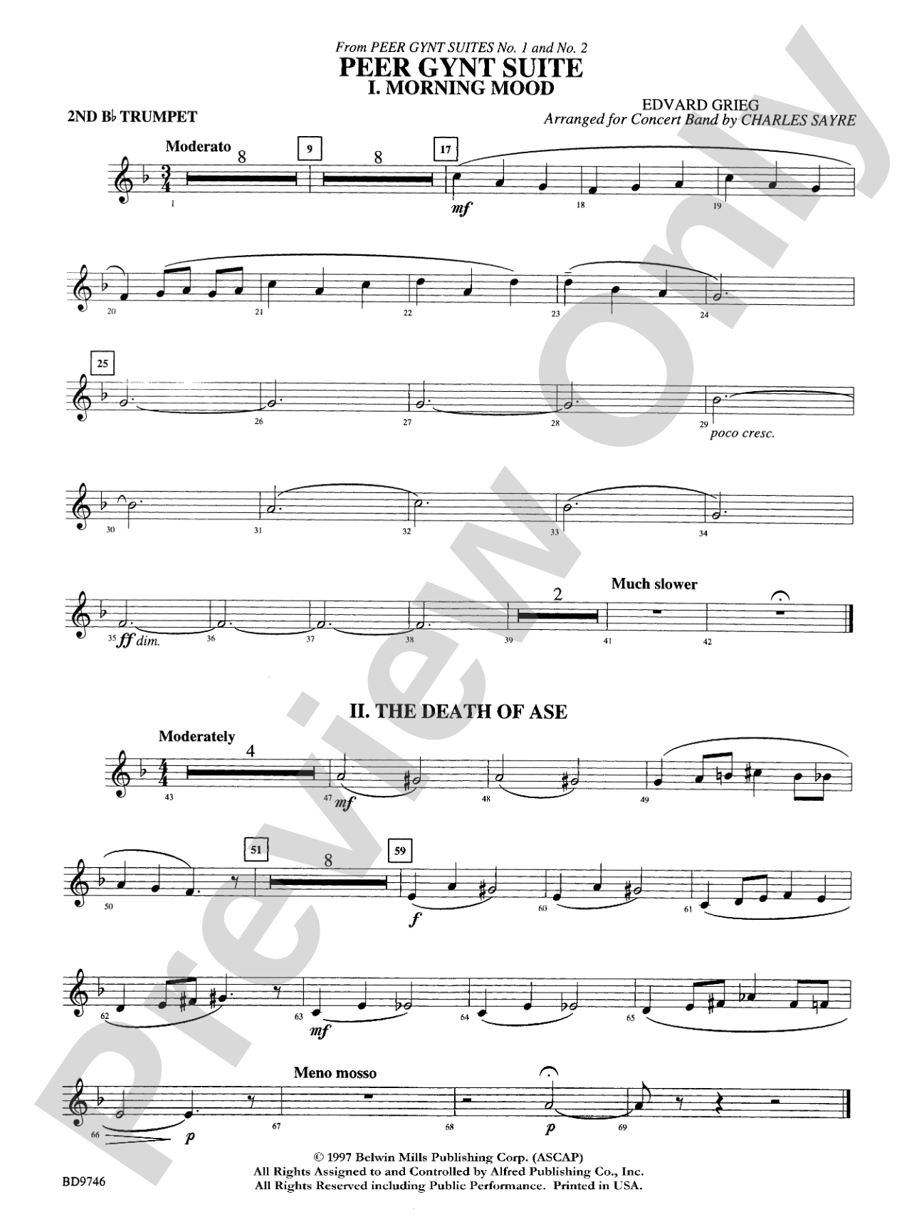 Peer Gynt Suite: 2nd B-flat Trumpet