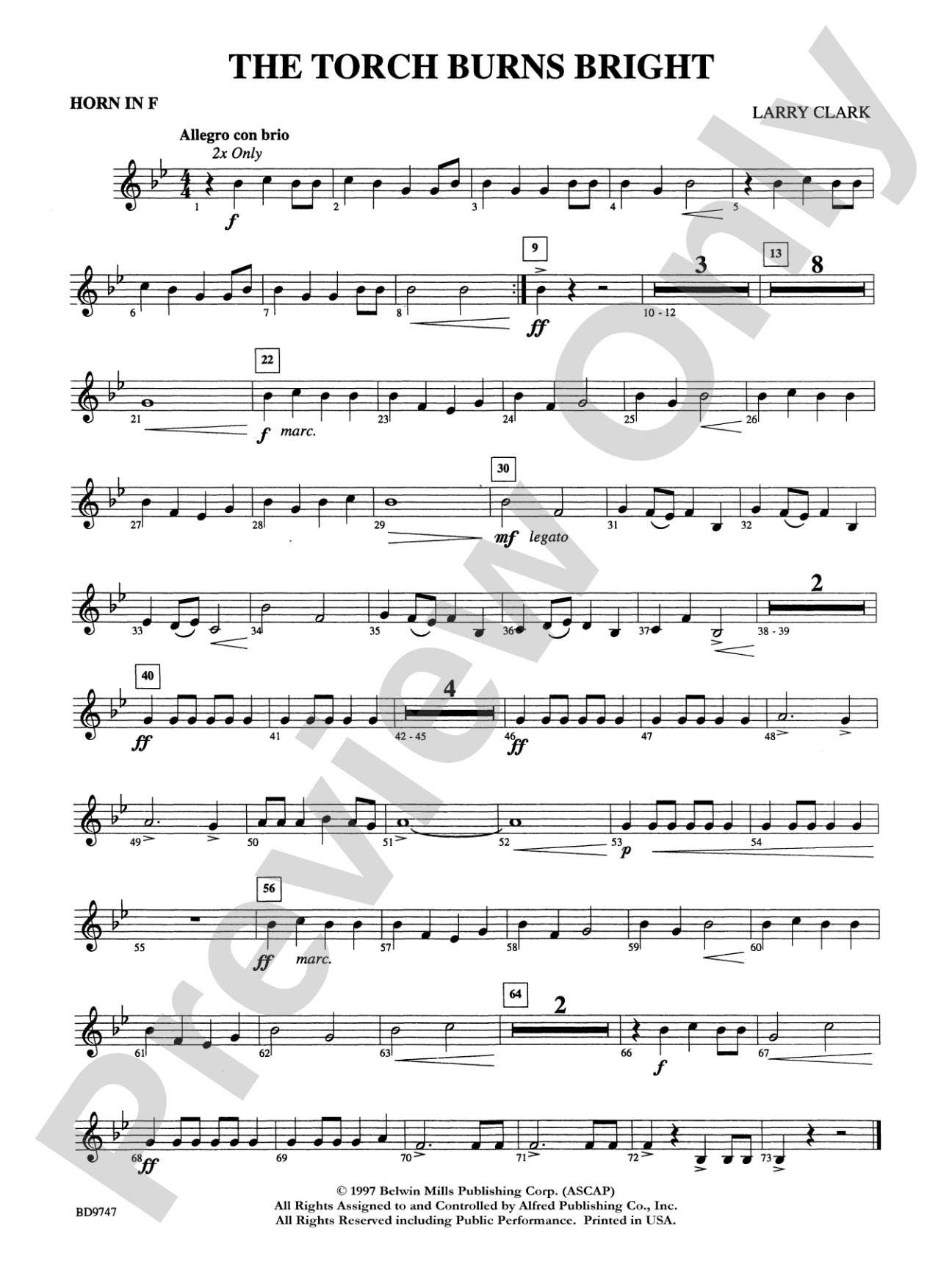 The Torch Burns Bright: 1st F Horn