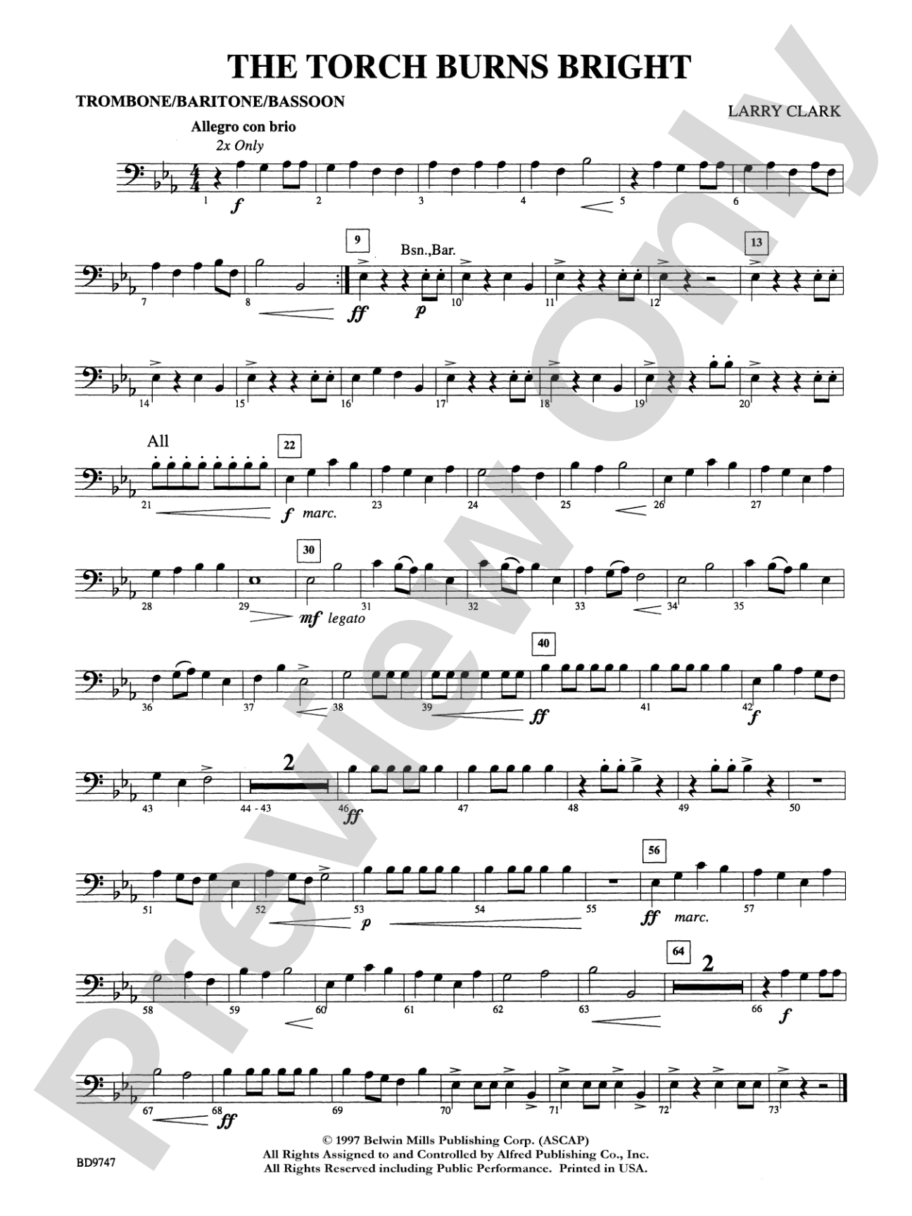 The Torch Burns Bright: 1st Trombone