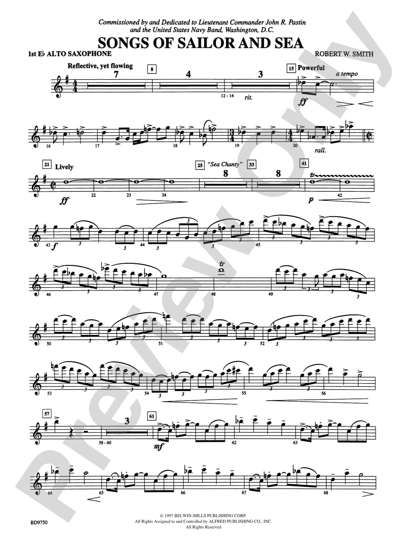 Songs of Sailor and Sea: E-flat Alto Saxophone