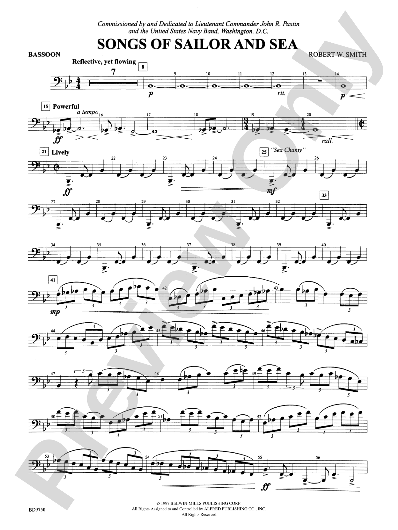Songs of Sailor and Sea: Bassoon