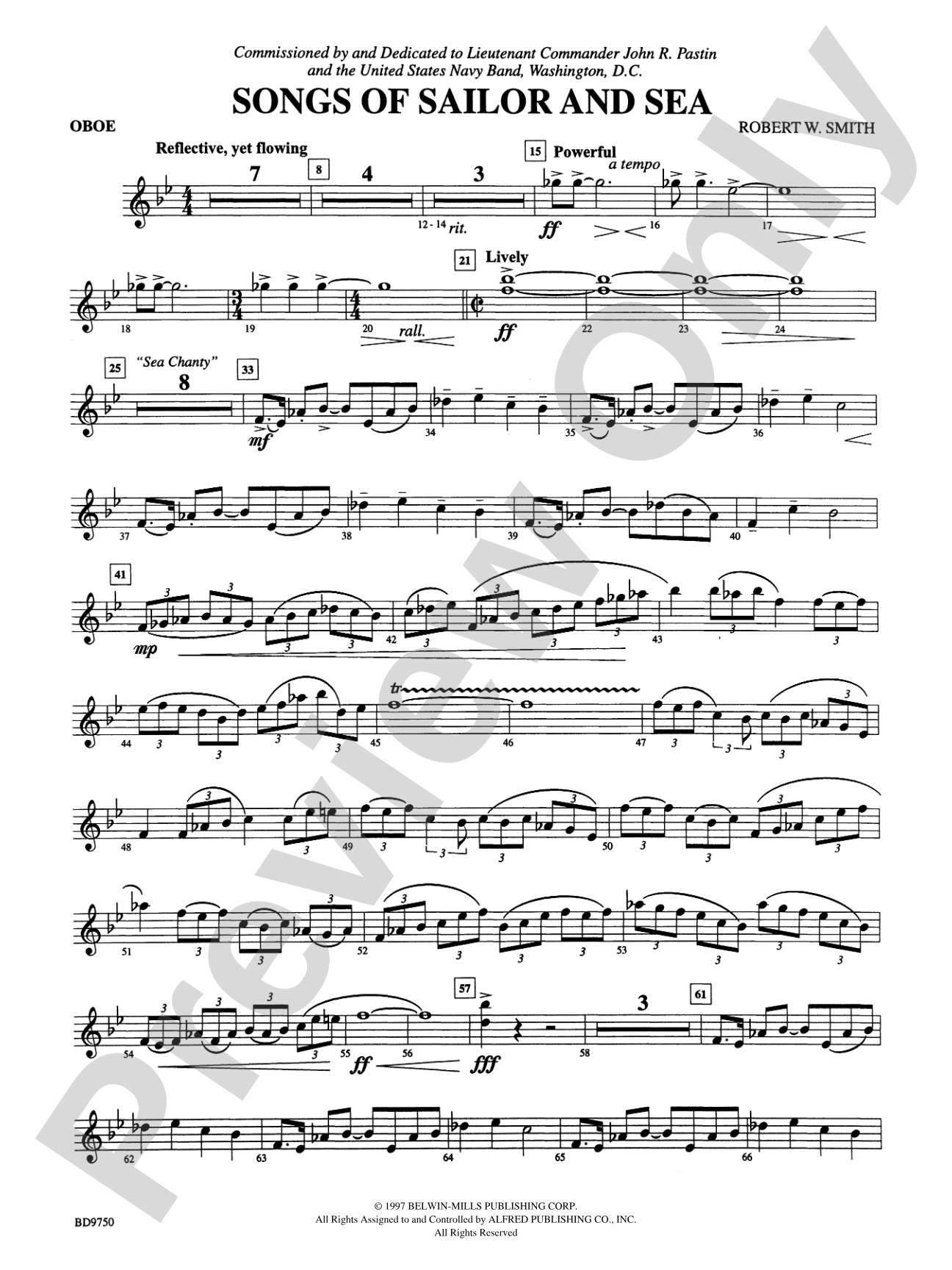Songs of Sailor and Sea: Oboe