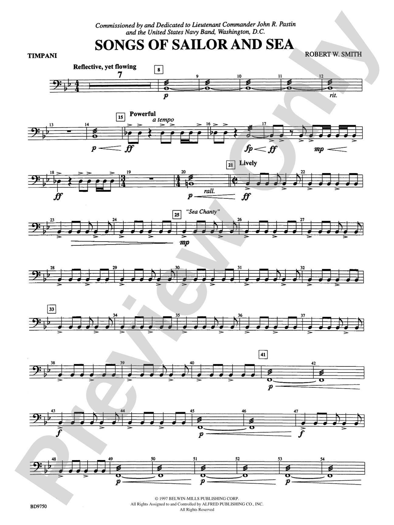 Songs of Sailor and Sea: Timpani