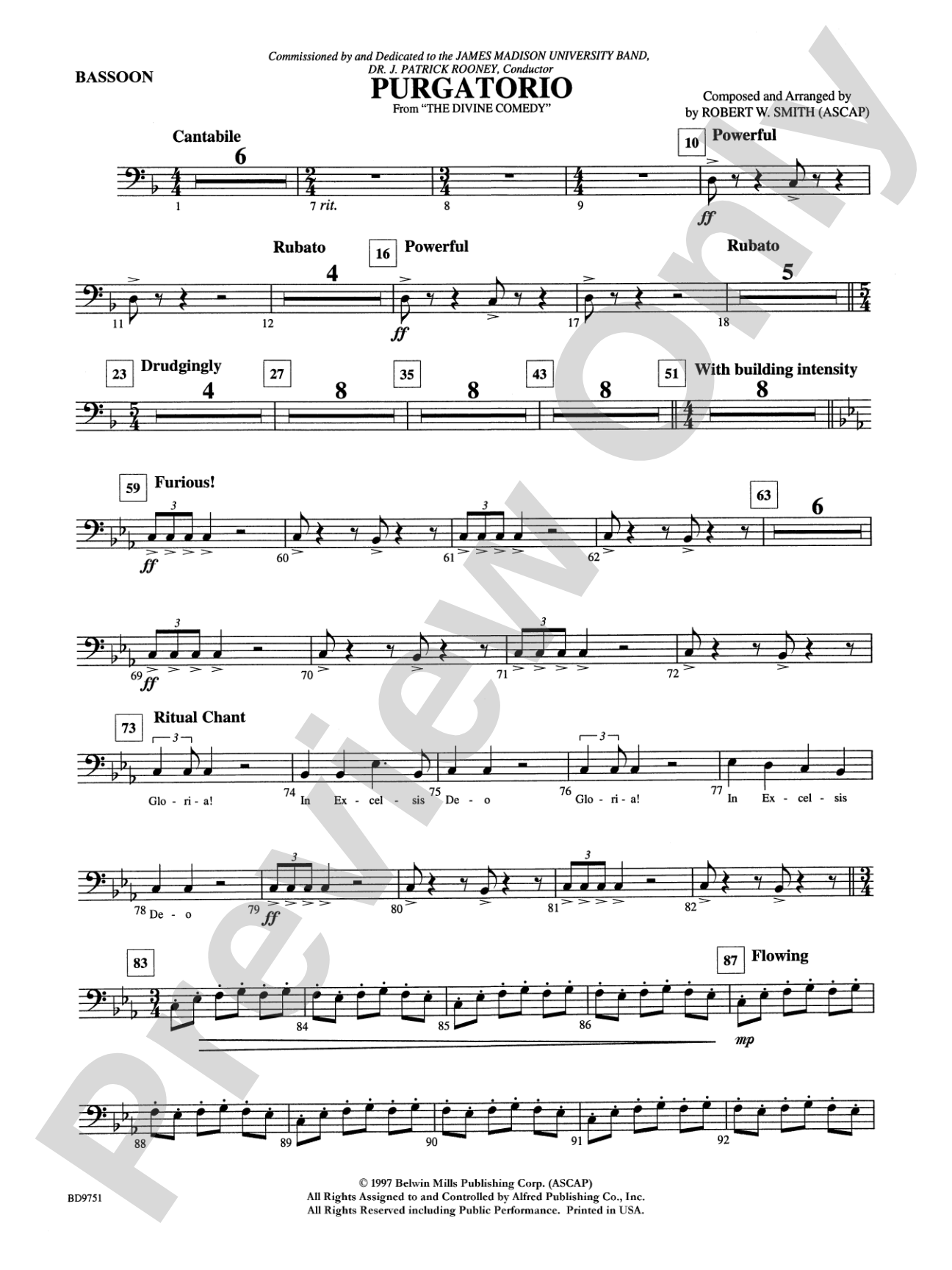 Purgatorio (from The Divine Comedy): Bassoon