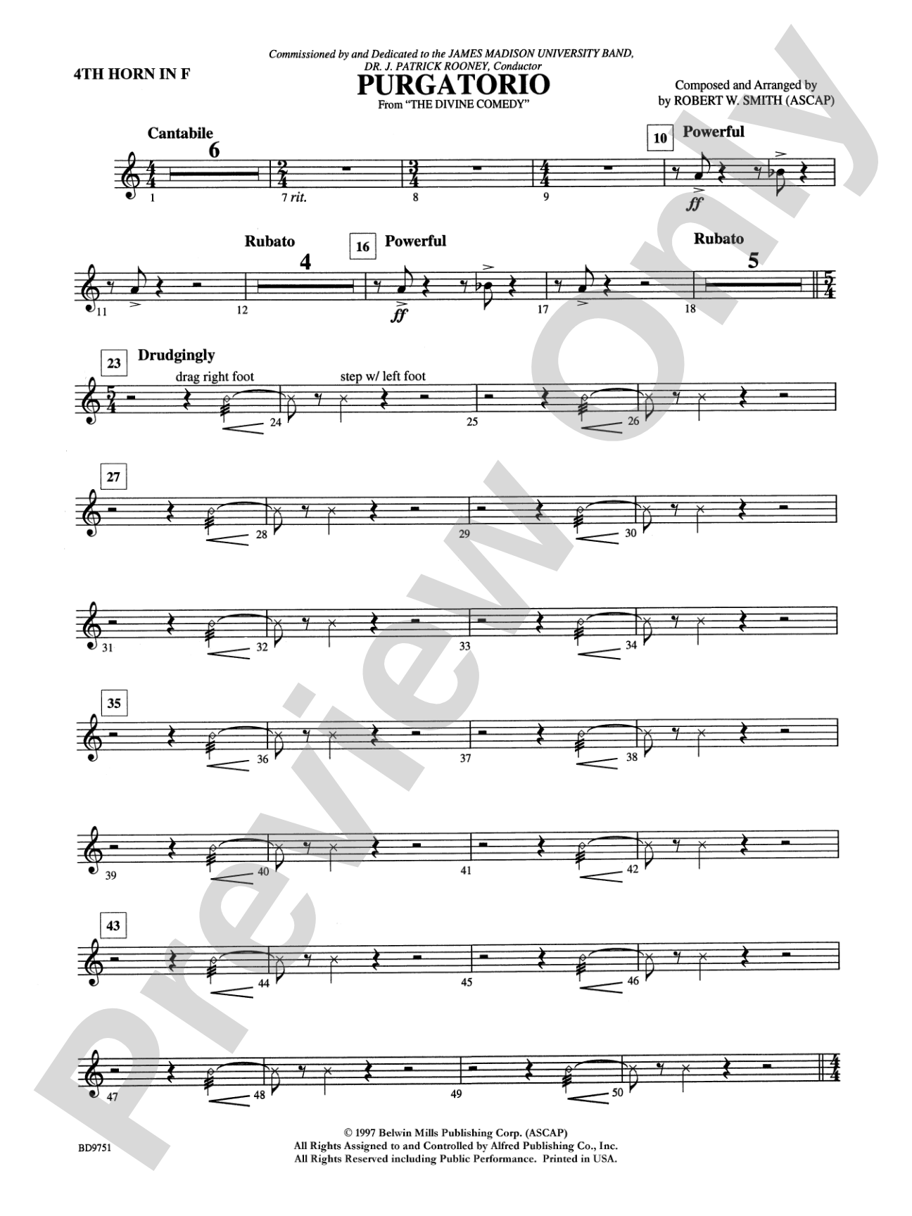 Purgatorio (from The Divine Comedy): 4th F Horn