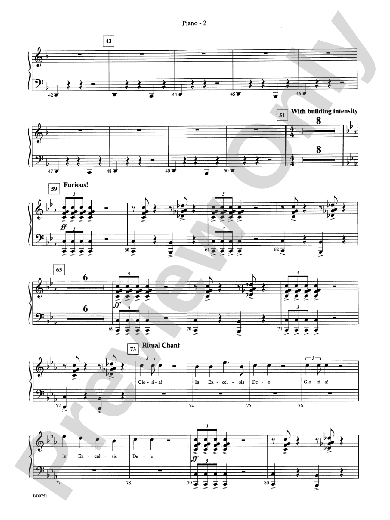 Purgatorio (from The Divine Comedy): Piano Accompaniment
