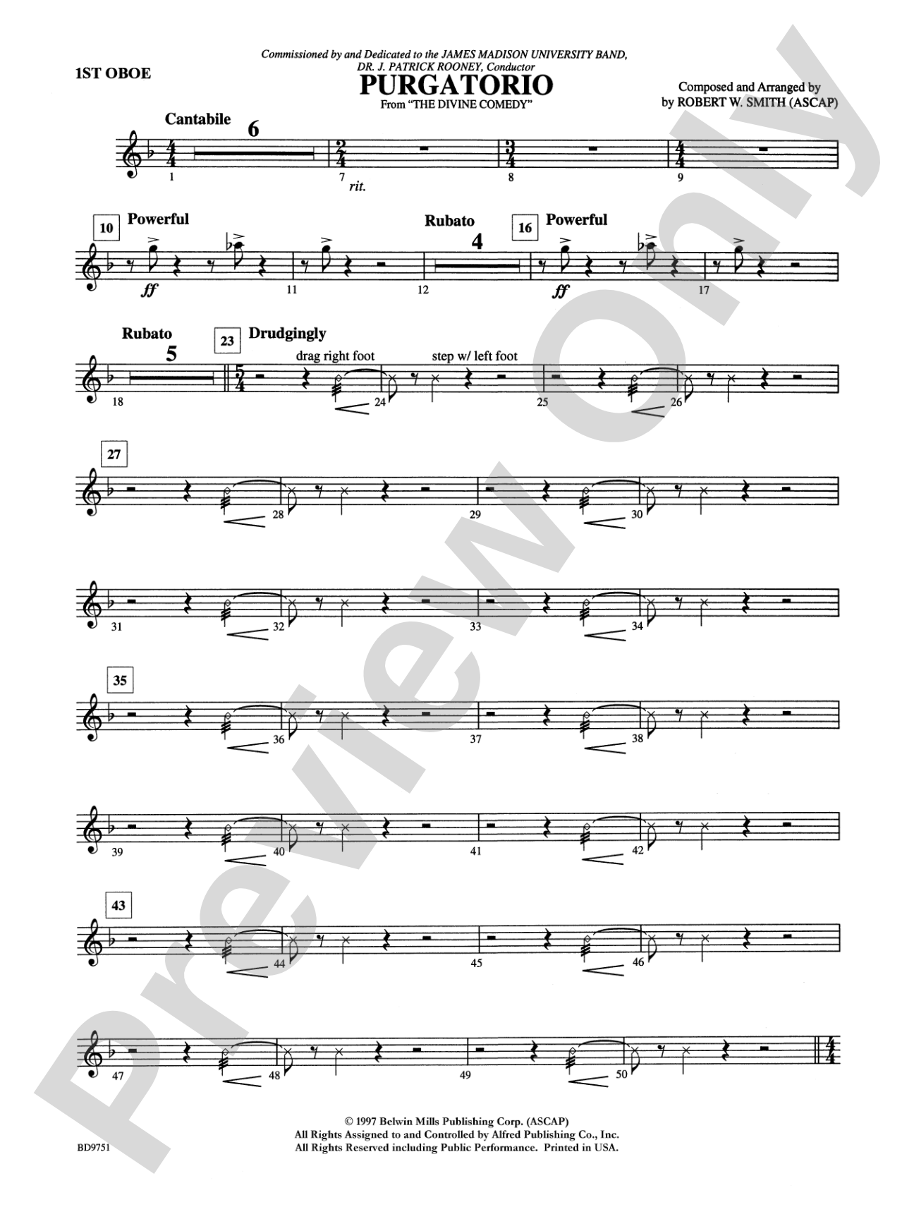 Purgatorio (from The Divine Comedy): Oboe