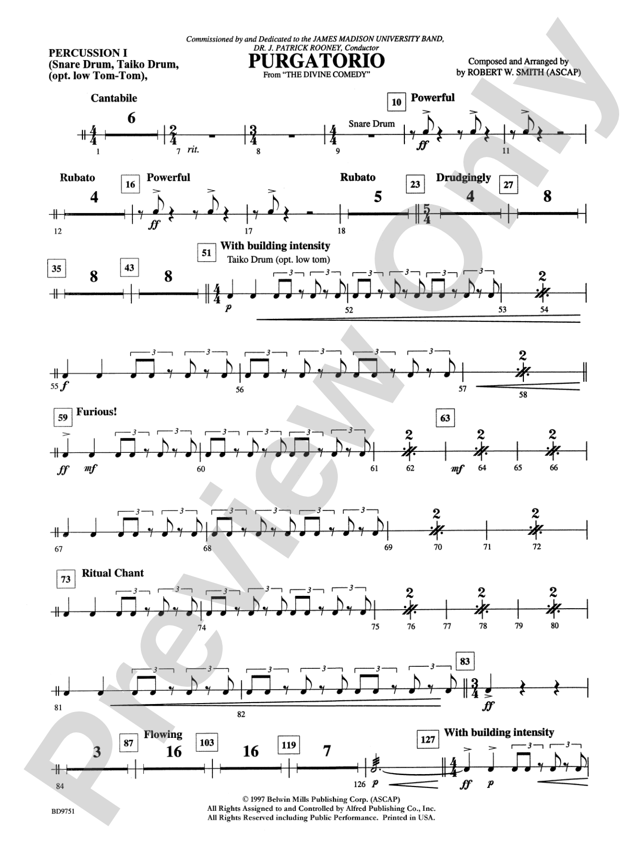 Purgatorio (from The Divine Comedy): 1st Percussion