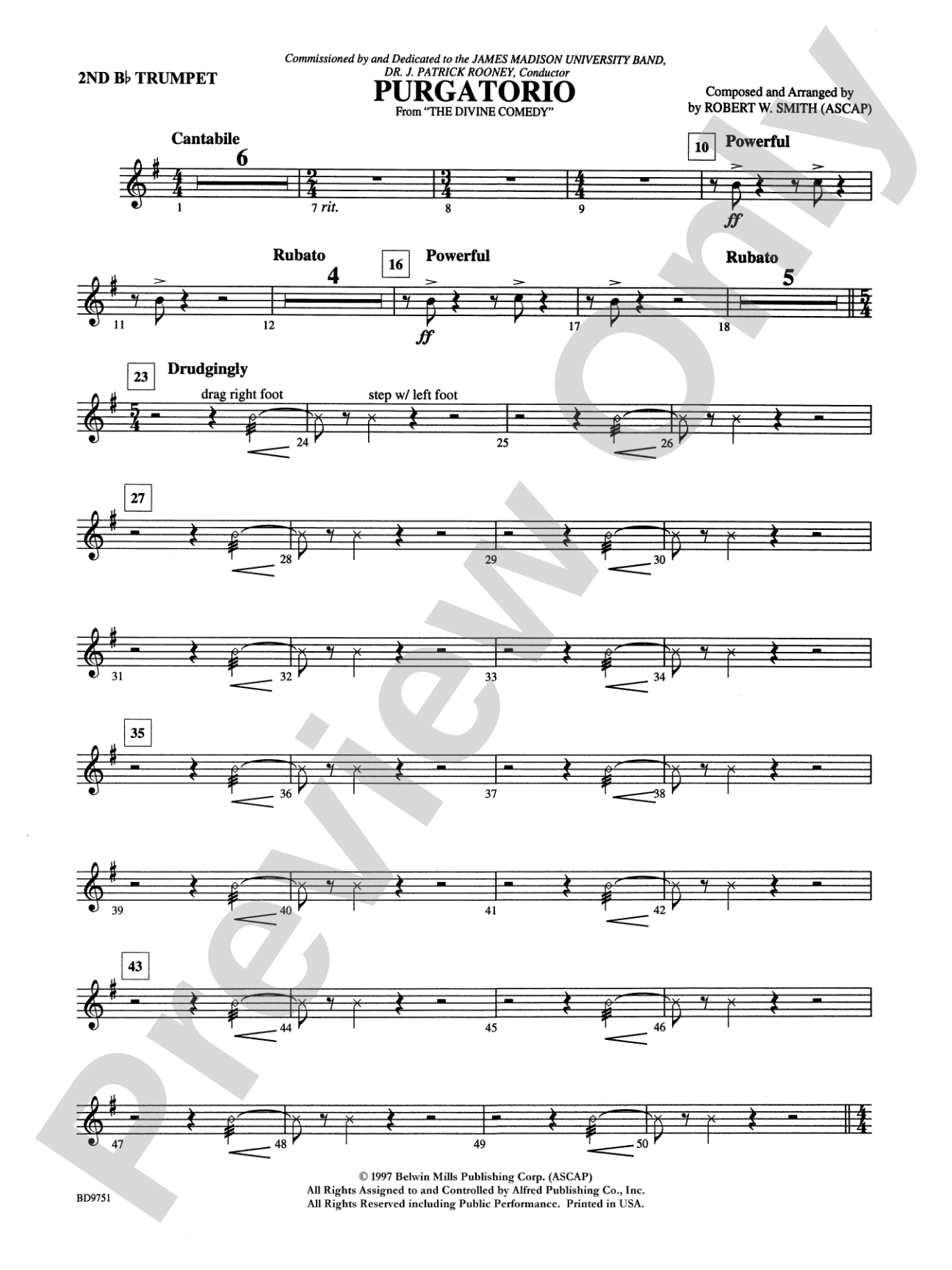 Purgatorio (from The Divine Comedy): 2nd B-flat Trumpet