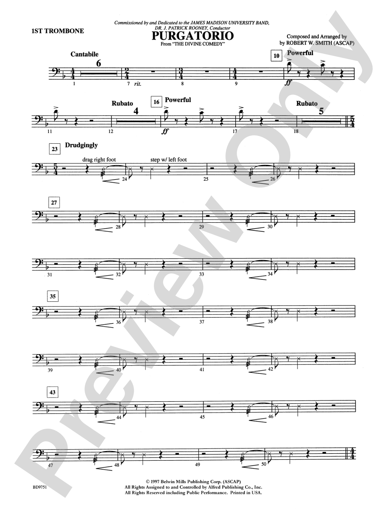 Purgatorio (from The Divine Comedy): 1st Trombone