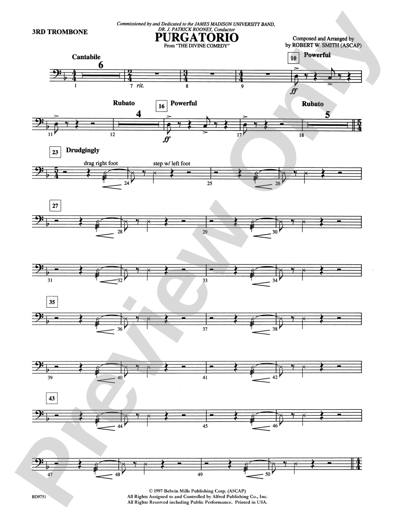 Purgatorio (from The Divine Comedy): 3rd Trombone