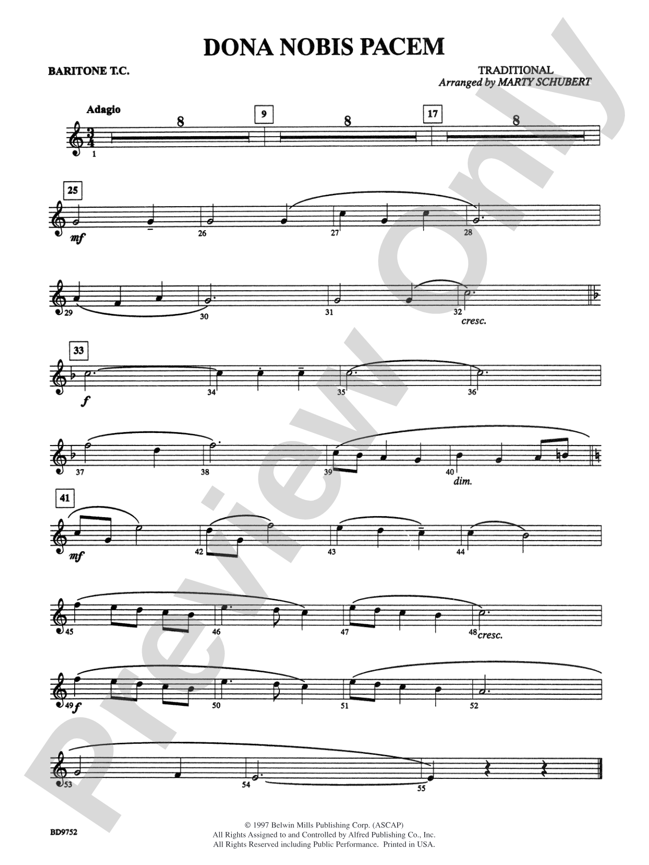 Dona Nobis Pacem: Baritone T.C.