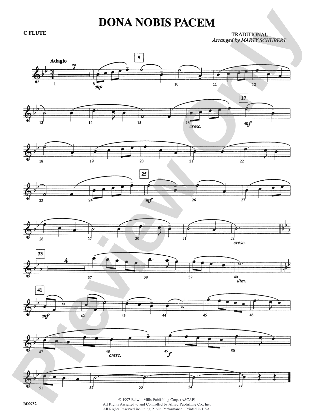 Dona Nobis Pacem: Flute