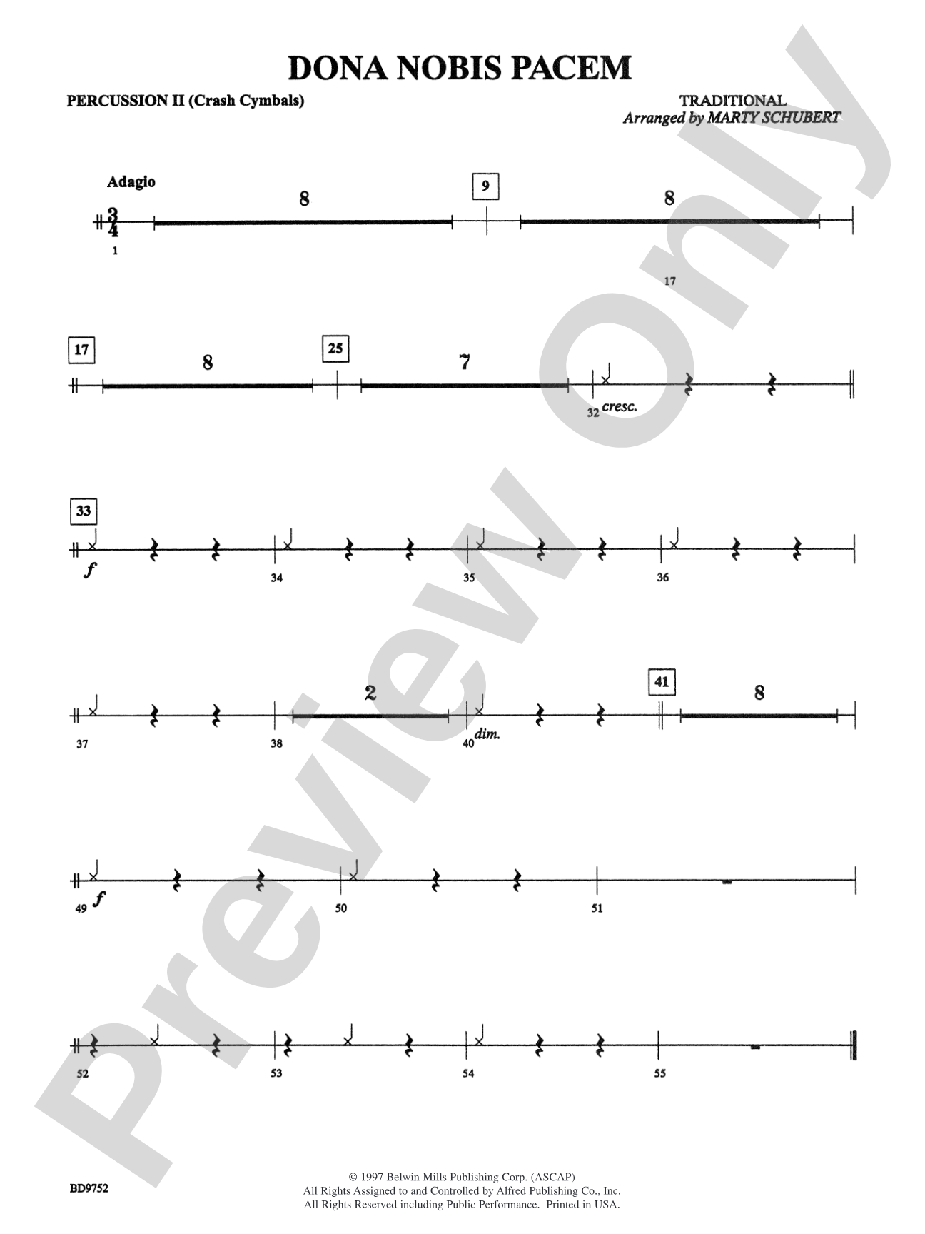 Dona Nobis Pacem: 2nd Percussion