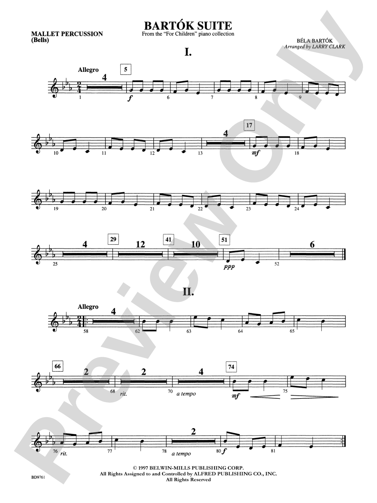 Bartók Suite (from For Children): Mallets