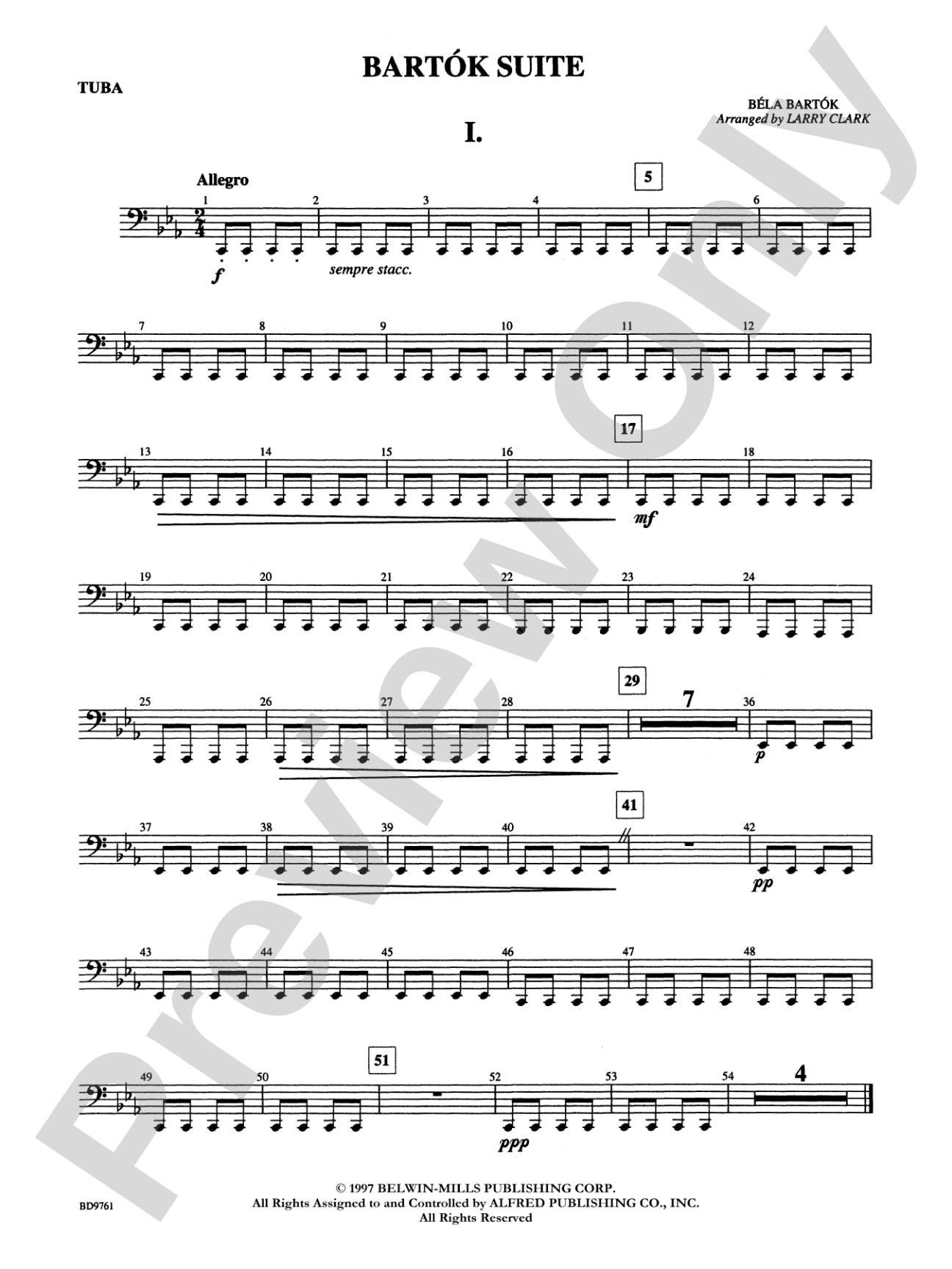 Bartók Suite (from For Children): Tuba