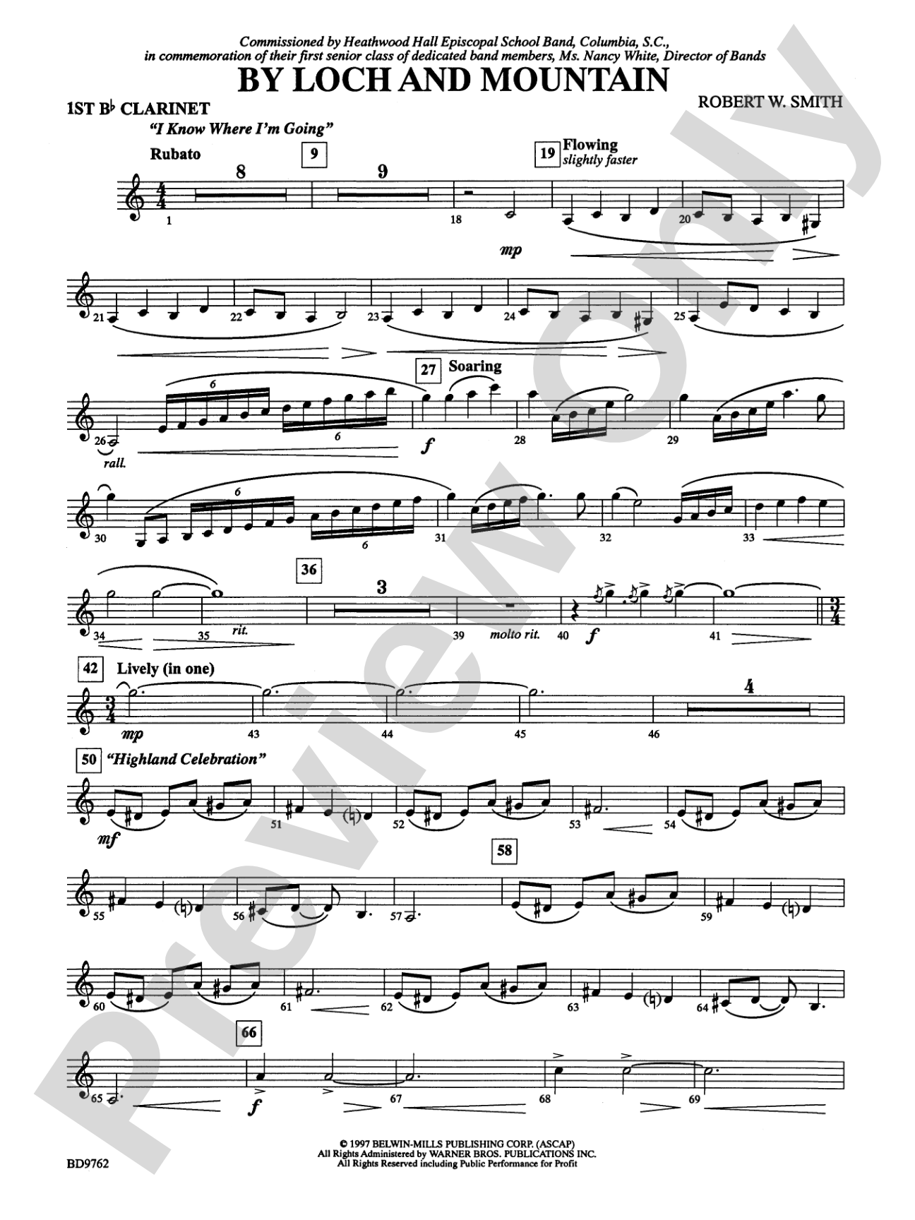 By Loch and Mountain: 1st B-flat Clarinet