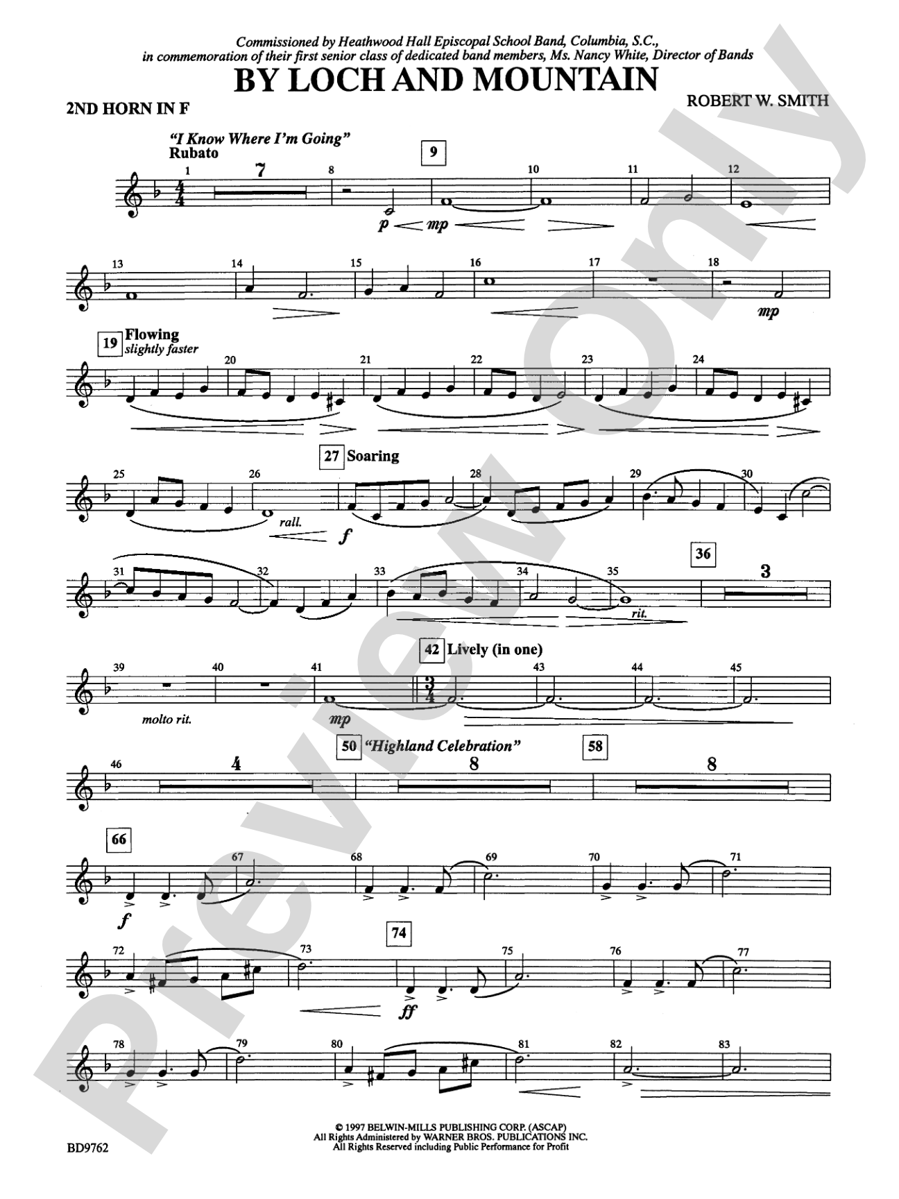 By Loch and Mountain: 2nd F Horn