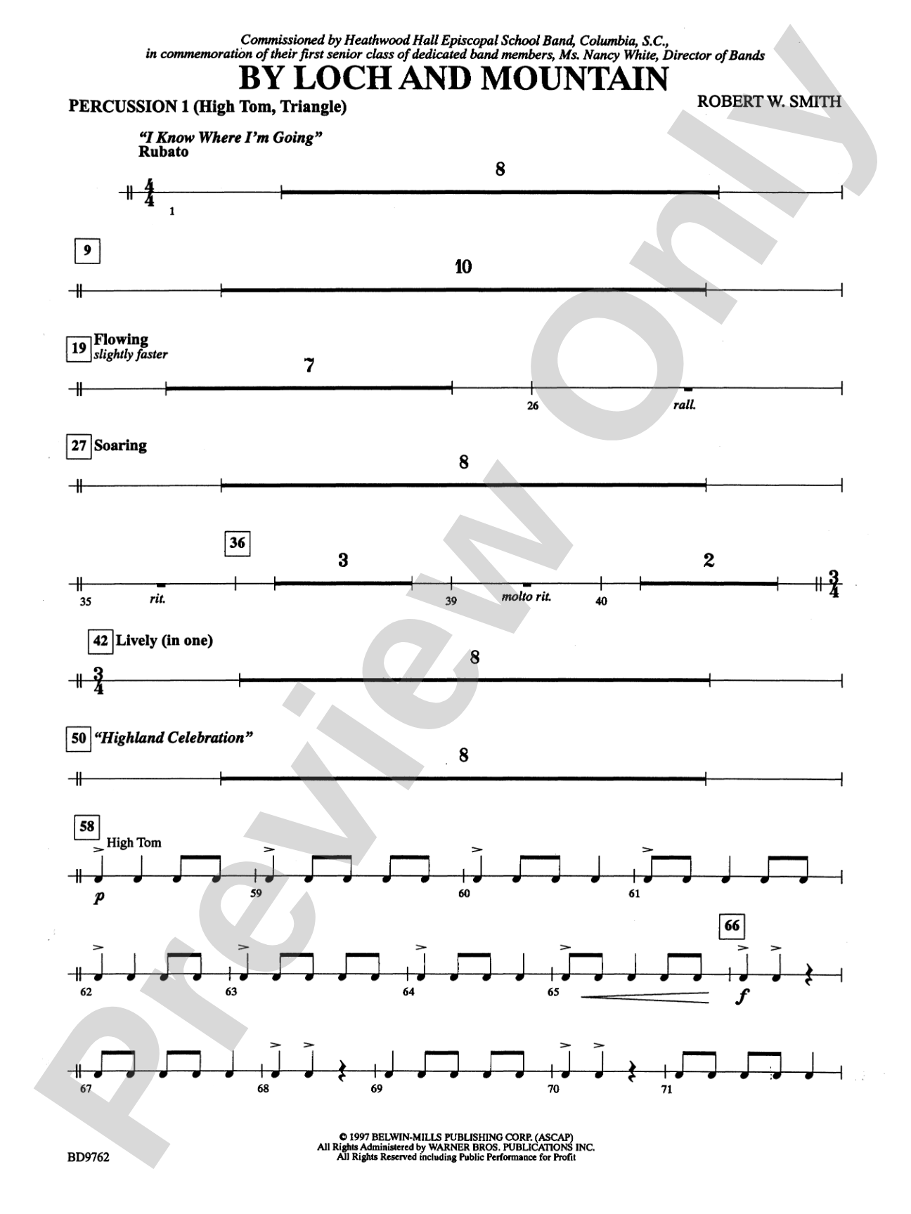 By Loch and Mountain: 1st Percussion