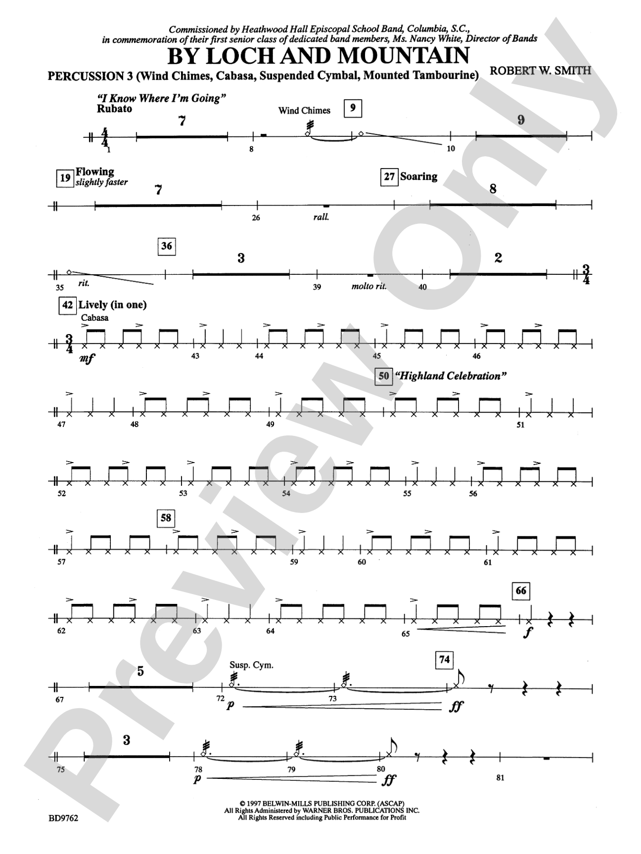 By Loch and Mountain: 3rd Percussion