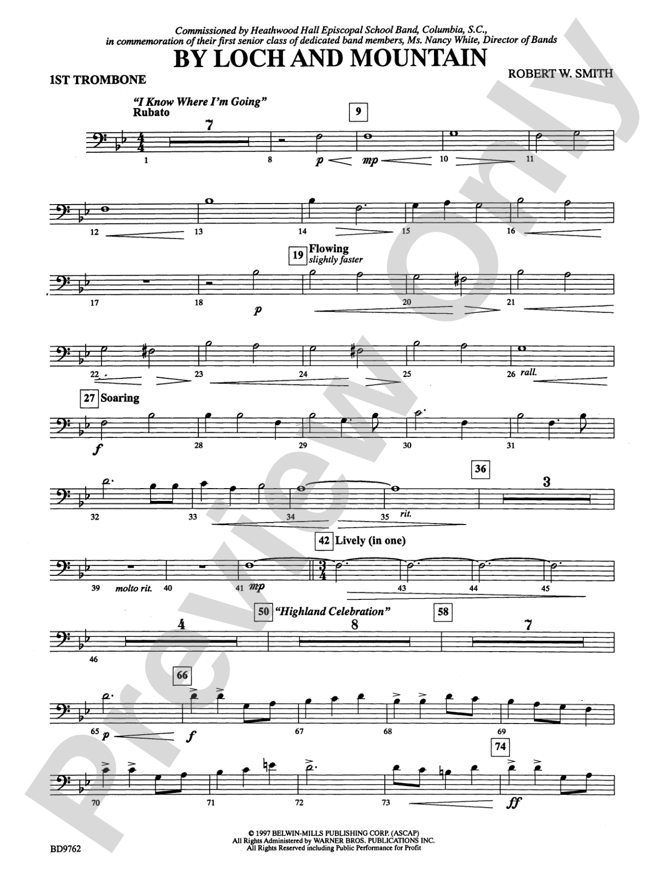 By Loch and Mountain: 1st Trombone