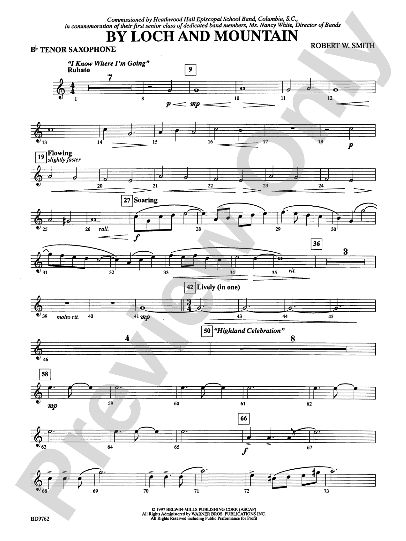 By Loch and Mountain: B-flat Tenor Saxophone