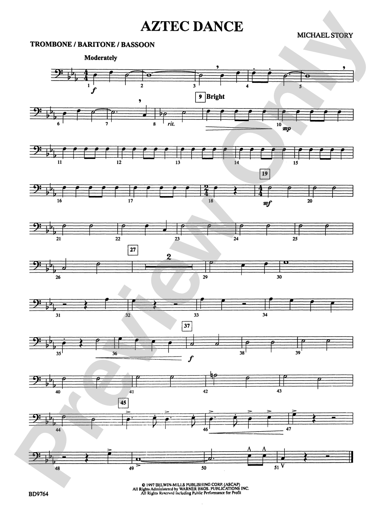 Aztec Dance: 1st Trombone