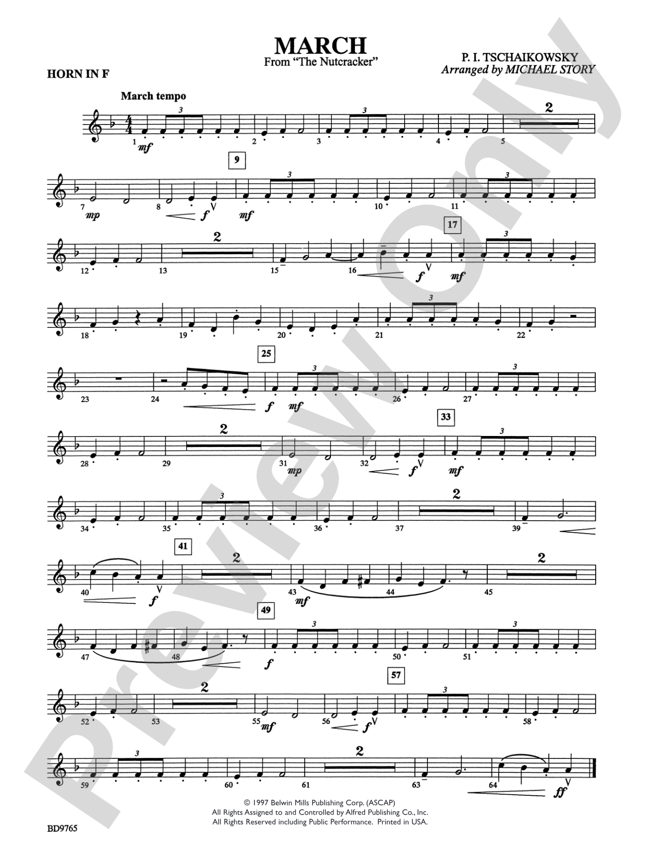 March from The Nutcracker: 1st F Horn