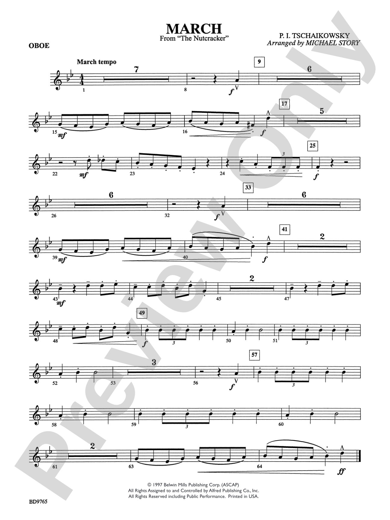 March from The Nutcracker: Oboe