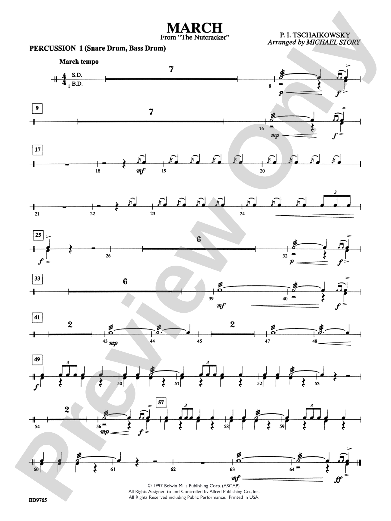 March from The Nutcracker: 1st Percussion