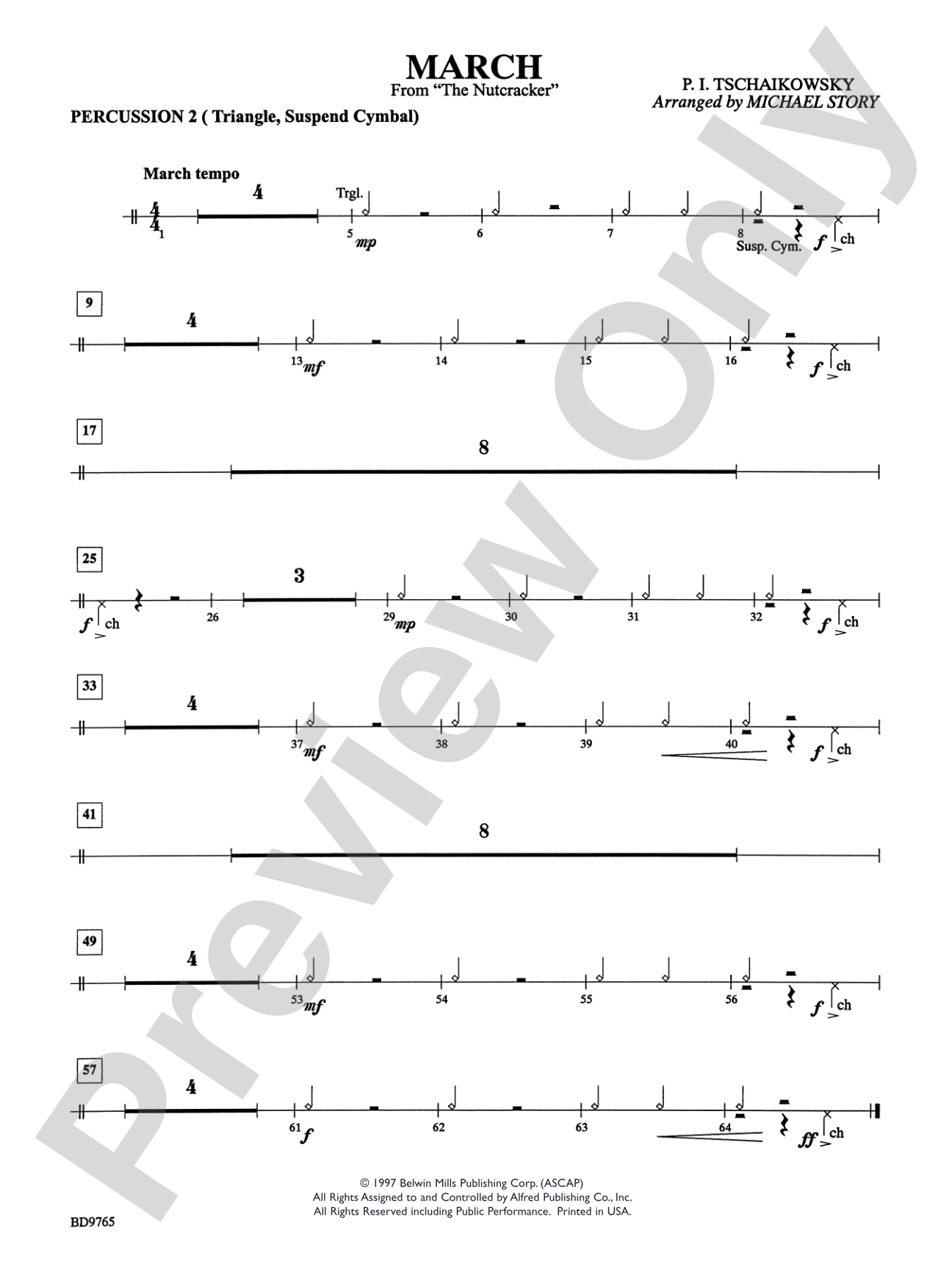 March from The Nutcracker: 2nd Percussion
