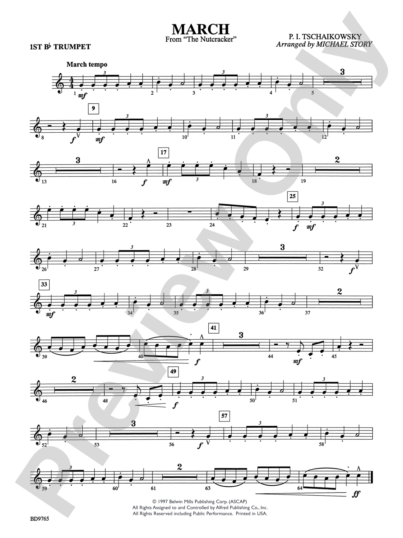 March from The Nutcracker: 1st B-flat Trumpet