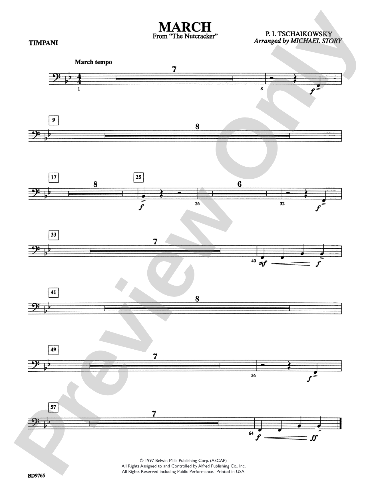 March from The Nutcracker: Timpani