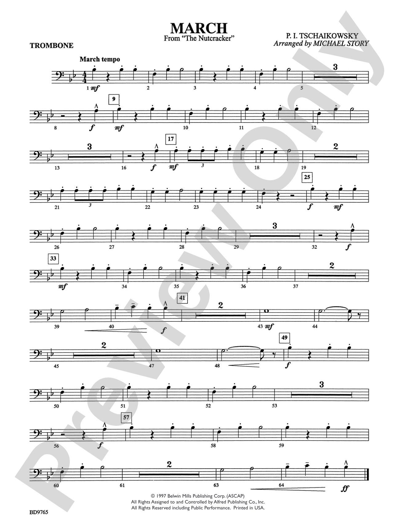March from The Nutcracker: 1st Trombone