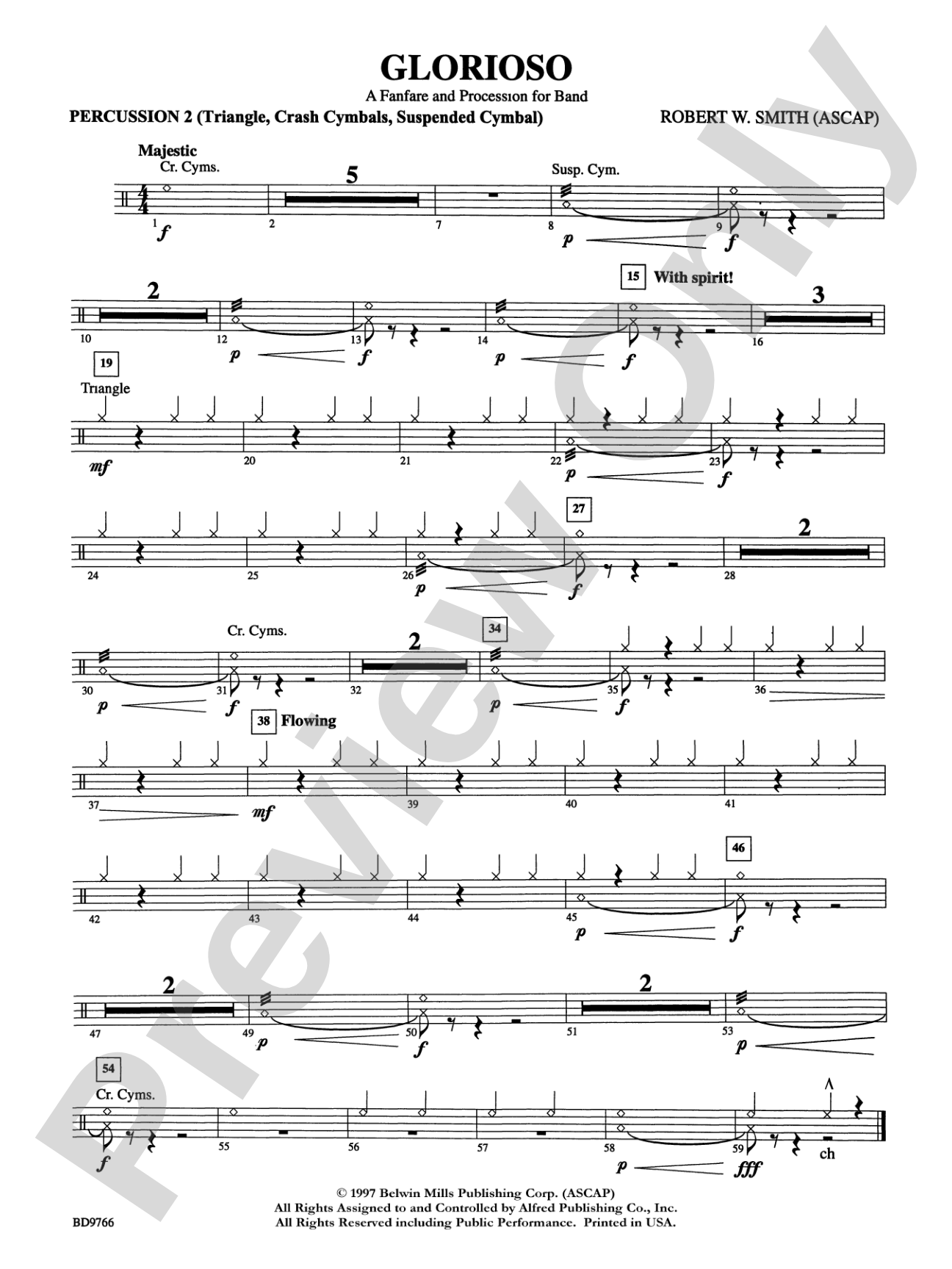 Glorioso (A Fanfare and Procession for Band): 2nd Percussion