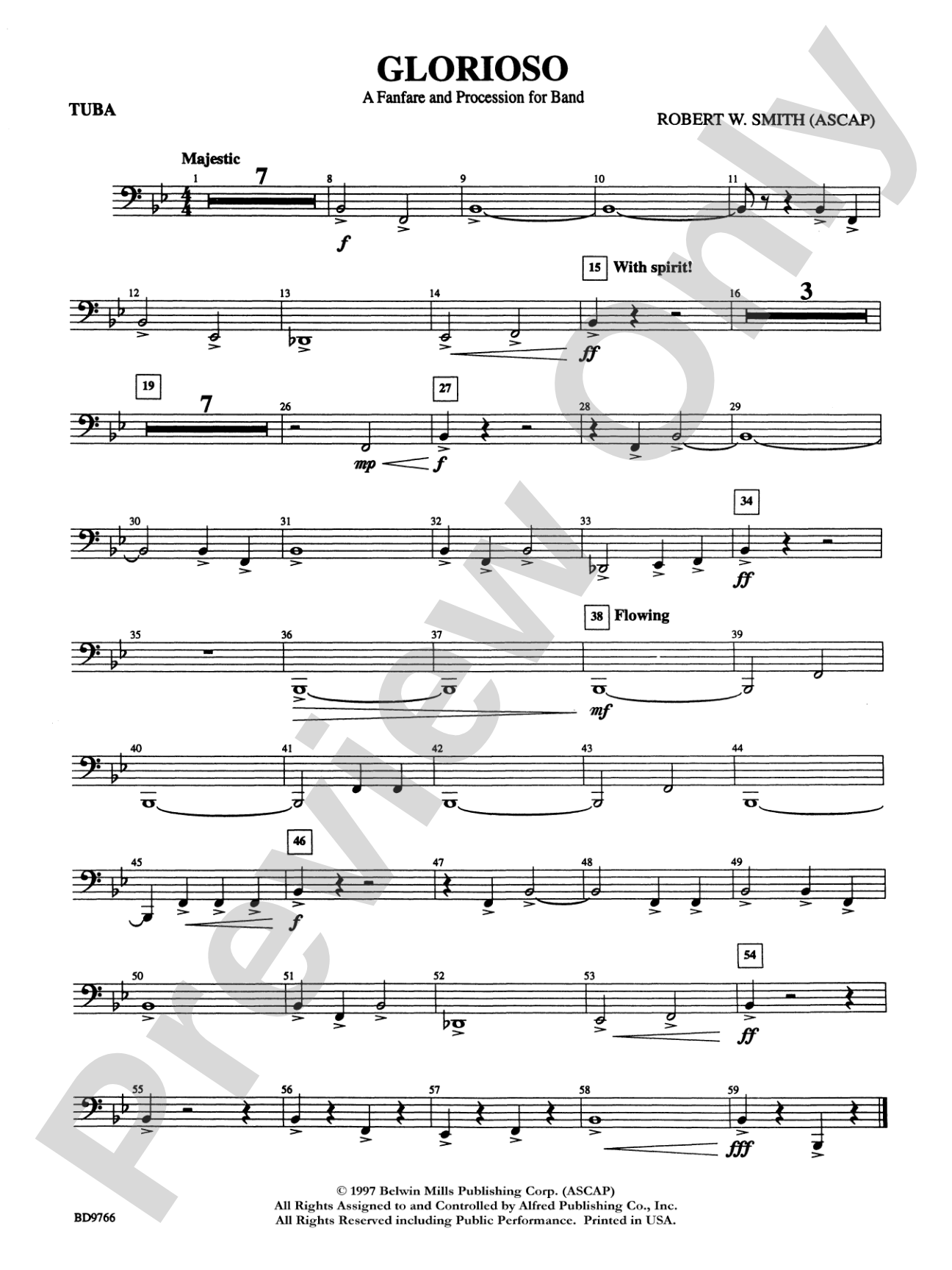 Glorioso (A Fanfare and Procession for Band): Tuba