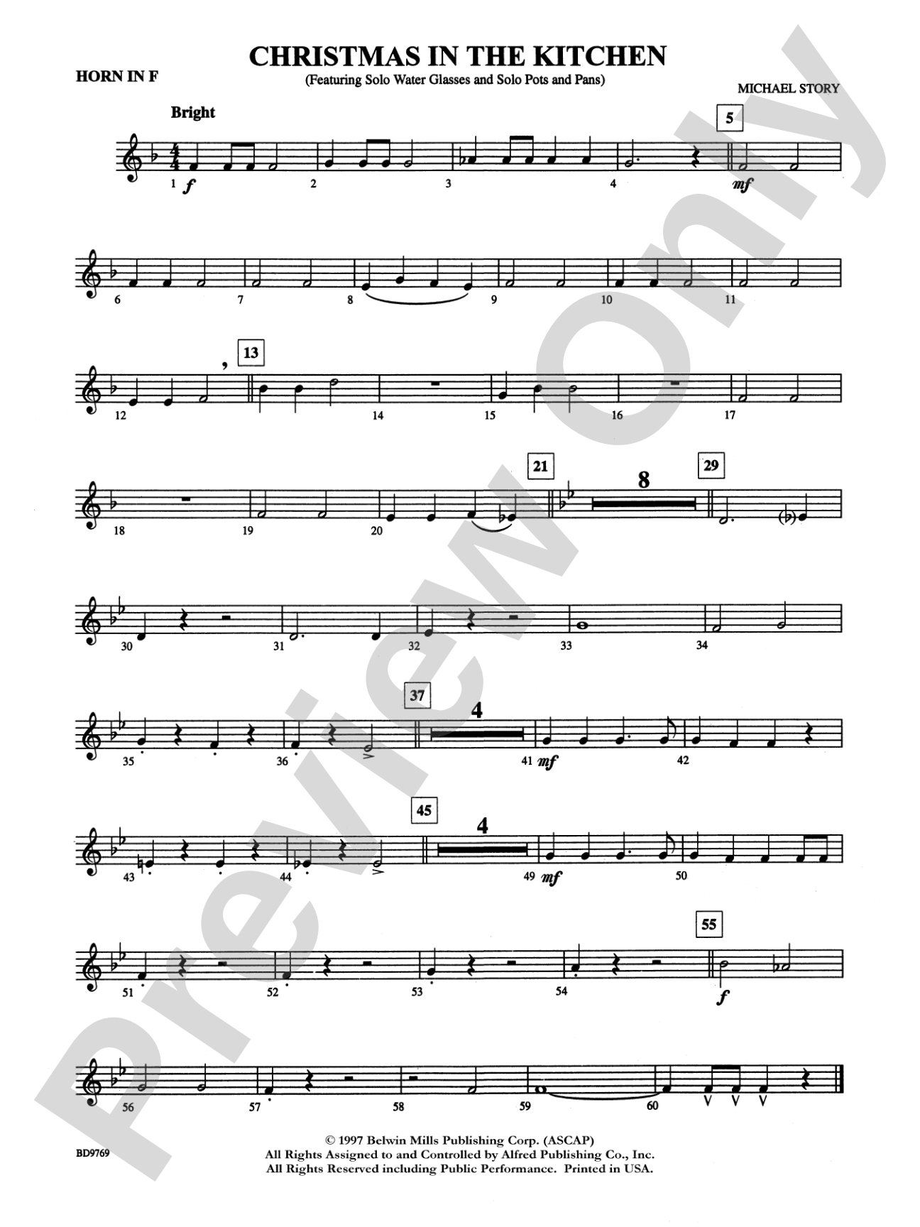 Christmas in the Kitchen: 1st F Horn
